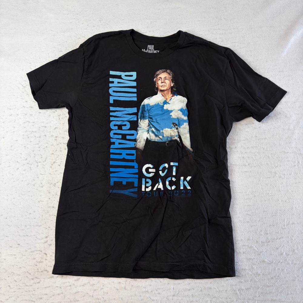 Paul McCartney Got Back Tour 2022 T-Shirt Mens Large Black Graphic Concert Tee